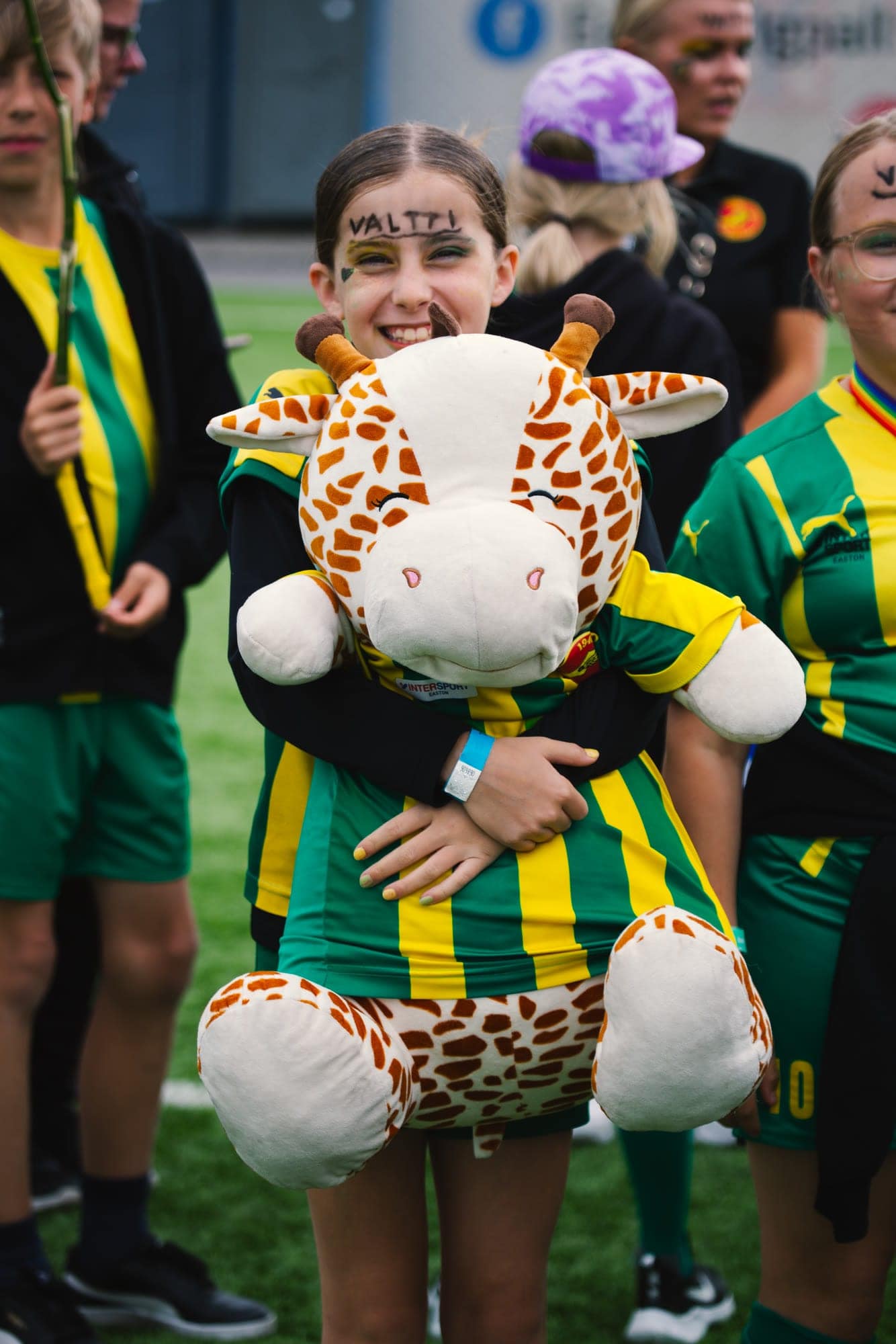 Mascots on the touchline