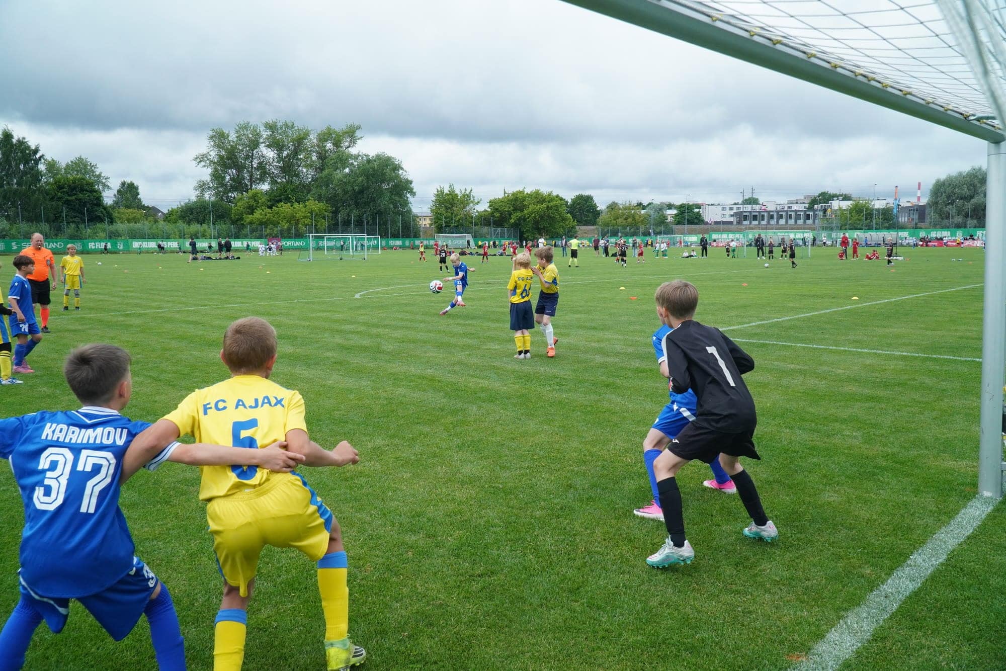 In front of goal